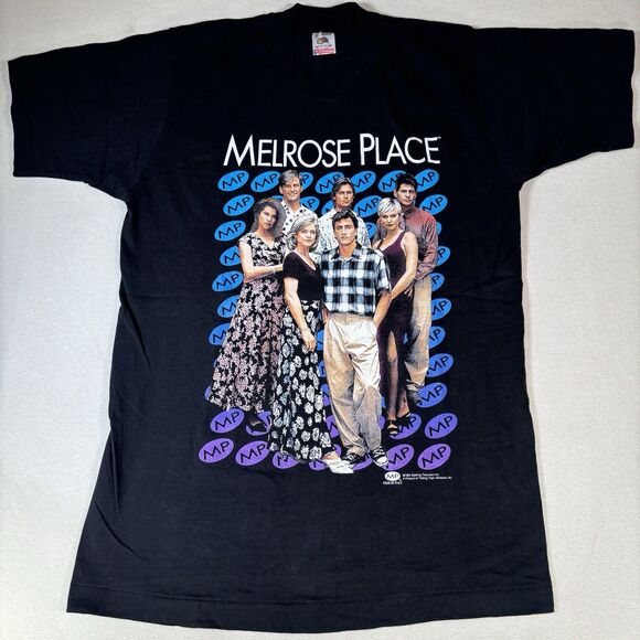 Vintage 90s Melrose Place T-Shirt Men’s Medium Black Single Stitch Made In USA - Picture 4 of 8